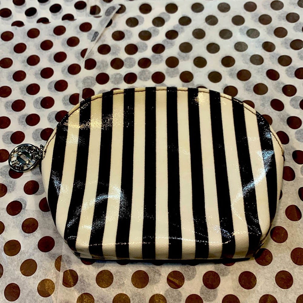 HENRI BENDEL STRIPE MAKEUP BAG